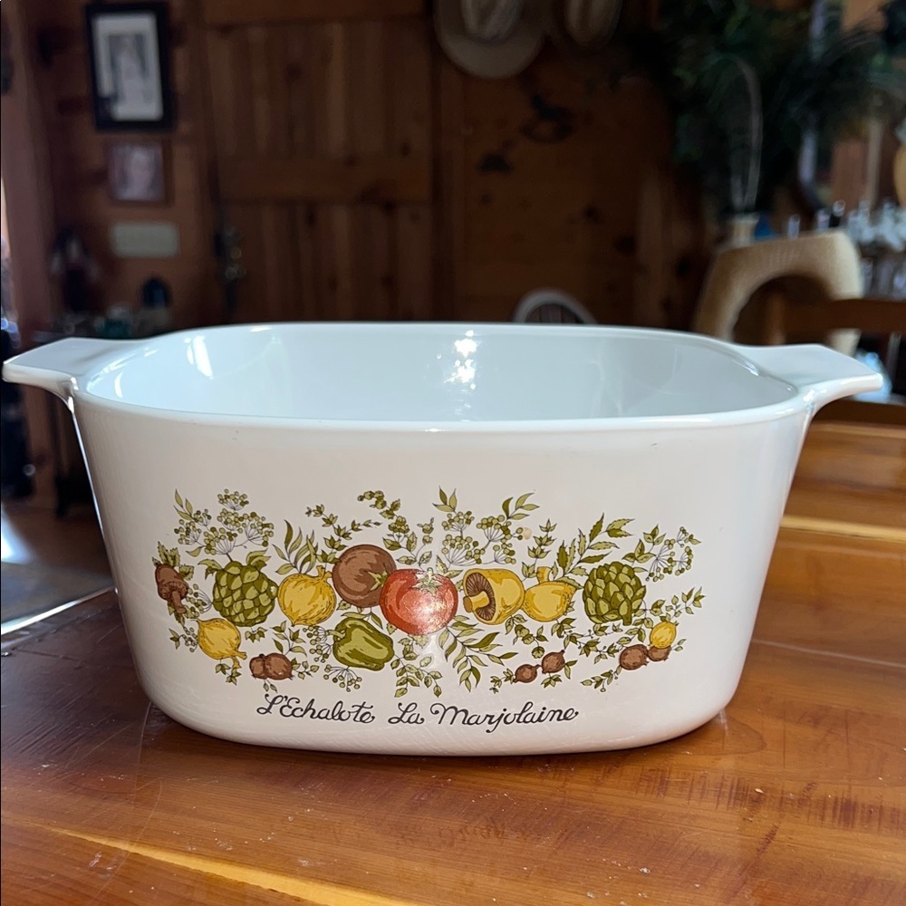 Corning Ware 3 Quart Casserole Dish L'Echalote La Marjolaine A3B Vintage USA